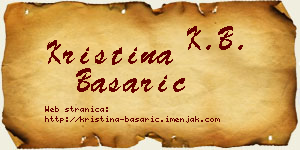 Kristina Basarić vizit kartica